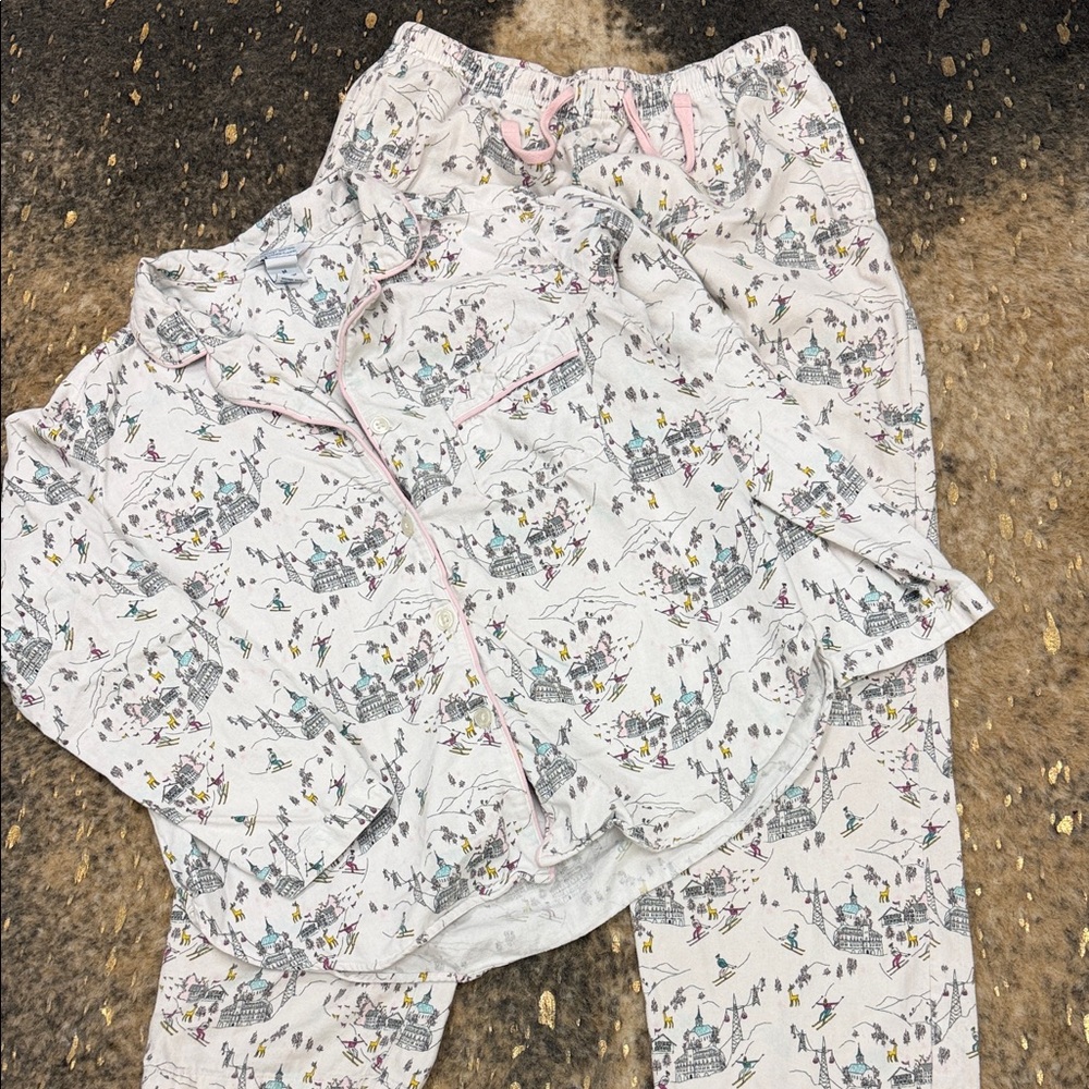 Sleep Sense Portugal Flannel pajamas | med | ski pattern